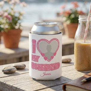 Enfriador De Latas Personalizado Te Amo Mi Novio – Agregar Foto y Nom