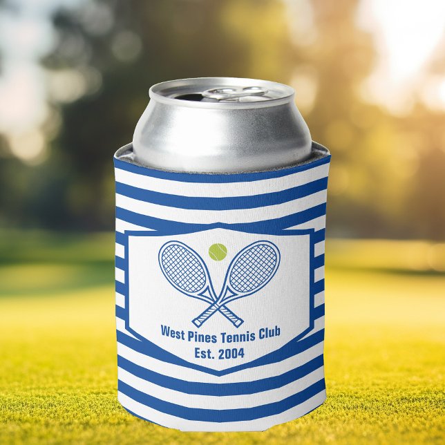Enfriador De Latas Personalizado Tennis Country Club Blue Striping (Subido por el creador)