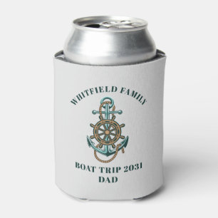 Enfriador De Latas Personalizado Vacaciones Náuticas Familia Cruceros