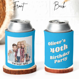 Enfriador De Latas Personalizado Vintage 30.º 40.º 50.ª Tripulación d