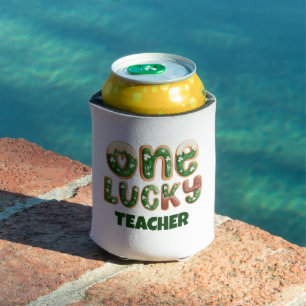 Enfriador De Latas Personalizado Vintage St Patricks Day One Lucky Te