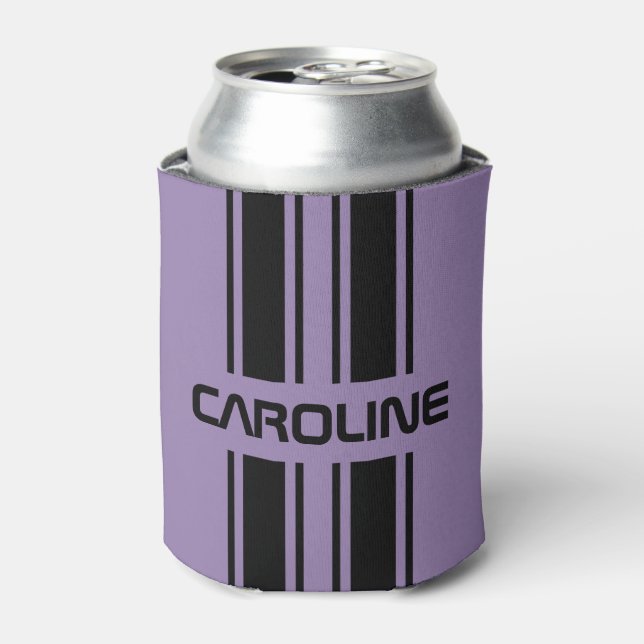 Enfriador De Latas Personalizado Violet Purple Black Auto Race Sport  (Lata Anverso)
