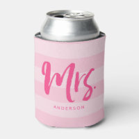 Personalizar con el nombre Preppy Mrs. Pink Stripe