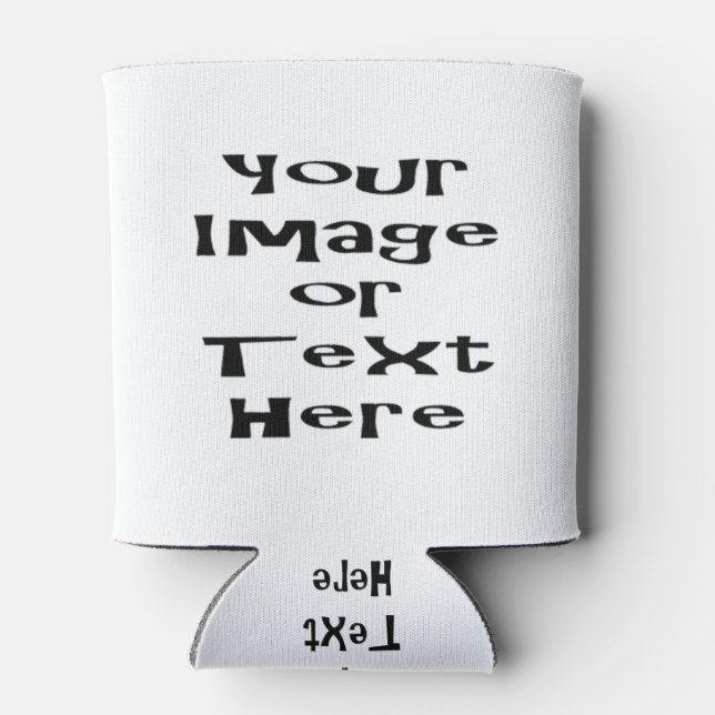 Enfriador De Latas Personalizar con imágenes y texto personalizados (Reverso)