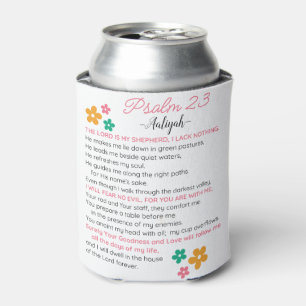 Enfriador De Latas Personalizar Flores De Escritura Biblia De Salmo 2