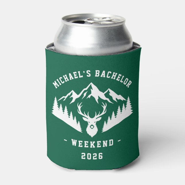 Enfriador De Latas Personalized Bachelor Weekend Mountain (Lata Anverso)
