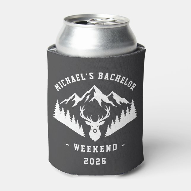 Enfriador De Latas Personalized Bachelor Weekend Mountain (Lata Anverso)