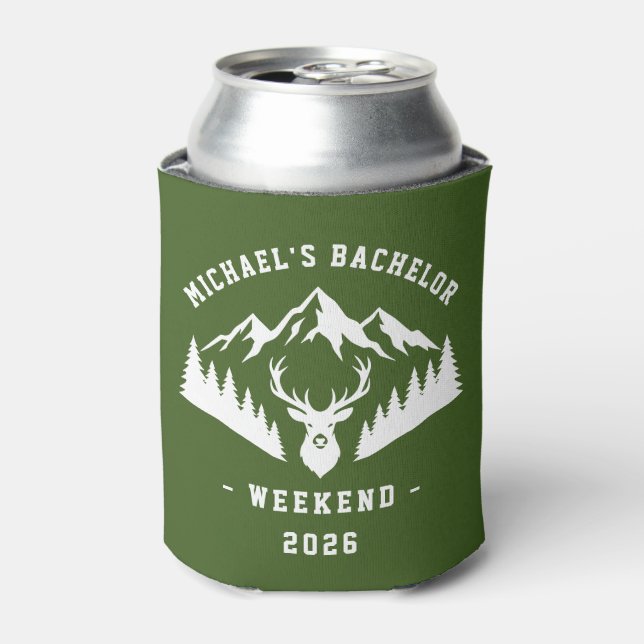 Enfriador De Latas Personalized Bachelor Weekend Mountain (Lata Anverso)