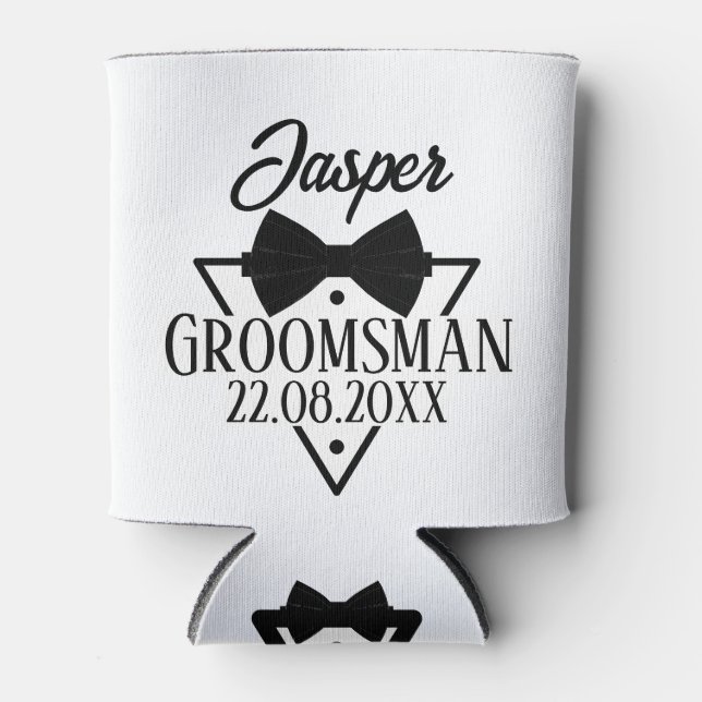 Enfriador De Latas Personalized Groomsman (Anverso)