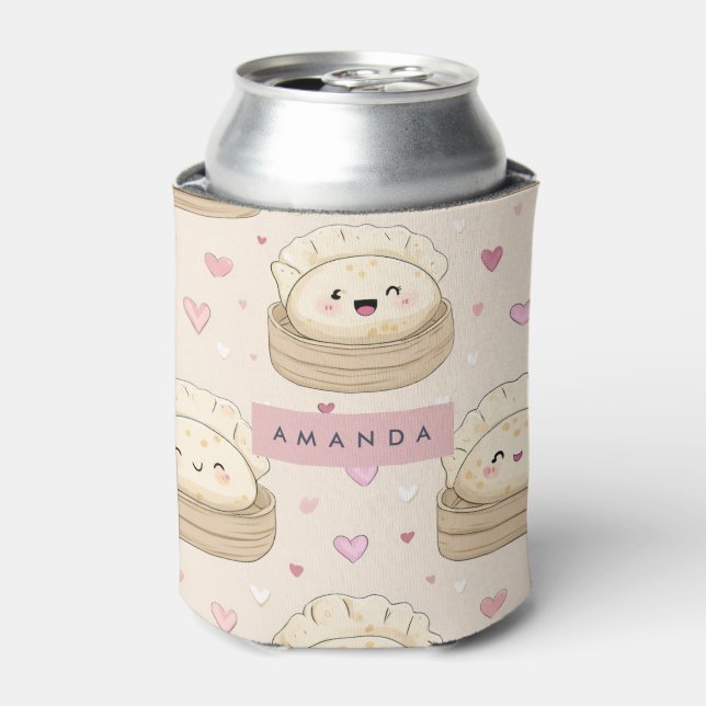 Enfriador De Latas Personalized Kawaii Pastel Dumpling Pattern (Lata Anverso)