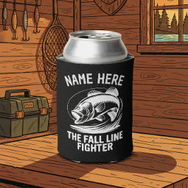 Enfriador De Latas Personalized Name Fall Line Bass