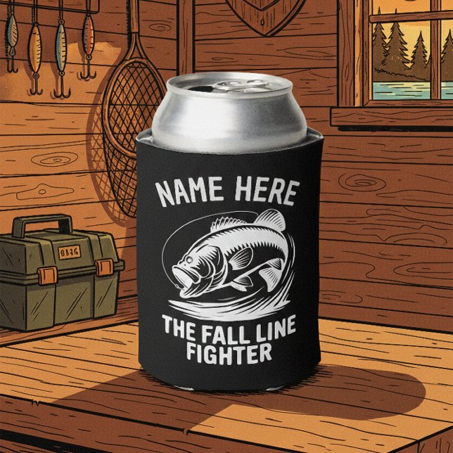 Enfriador De Latas Personalized Name Fall Line Bass (Subido por el creador)