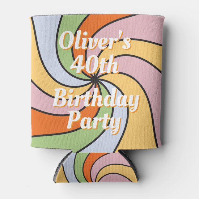 Enfriador De Latas Personalized Name Photo Birthday Cooler (Anverso)