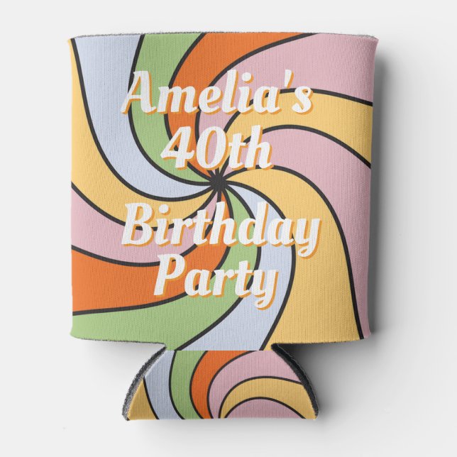 Enfriador De Latas Personalized Name Photo Birthday Cooler (Anverso)