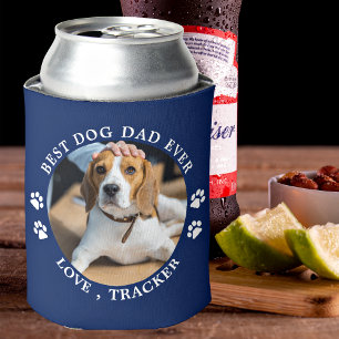 Enfriador De Latas Personalized Pet Photo Best Dog Dad Ever