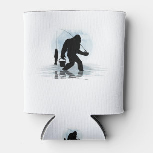 Enfriador De Latas Pesca a pie de pata de altura divertida Sasquatch