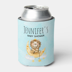 Enfriador De Latas Pesca de leones en la acuarela lunar