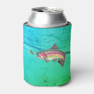 Enfriador De Latas Pesca de trucha arco iris saltando
