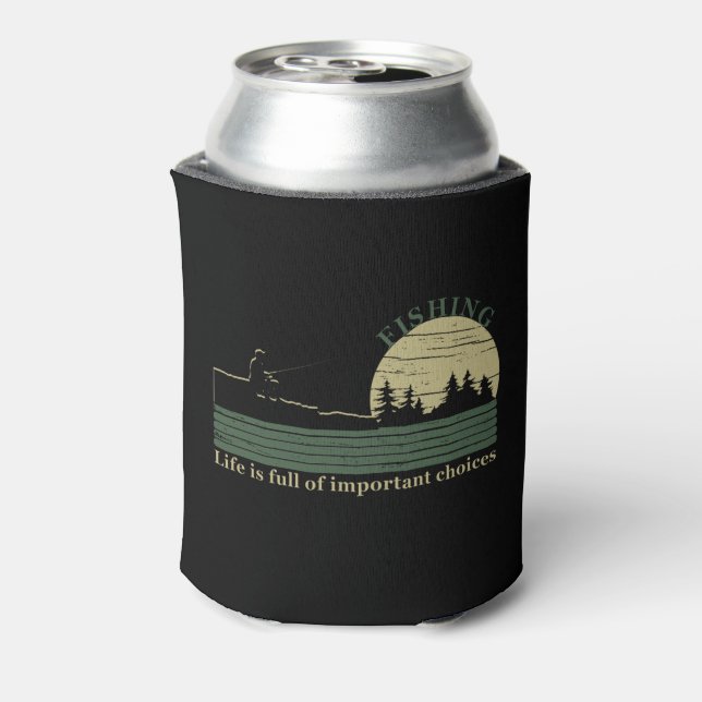 Enfriador De Latas Pesca divertida diciendo (Reverso de la lata)