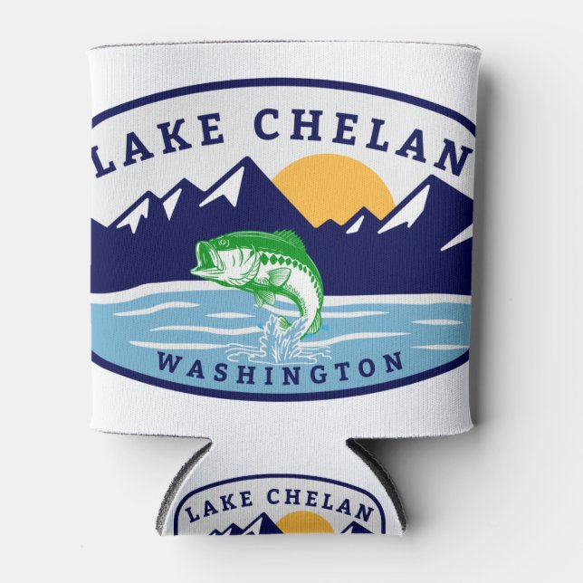 Enfriador De Latas Pesca en el lago Chelan Washington (Anverso)