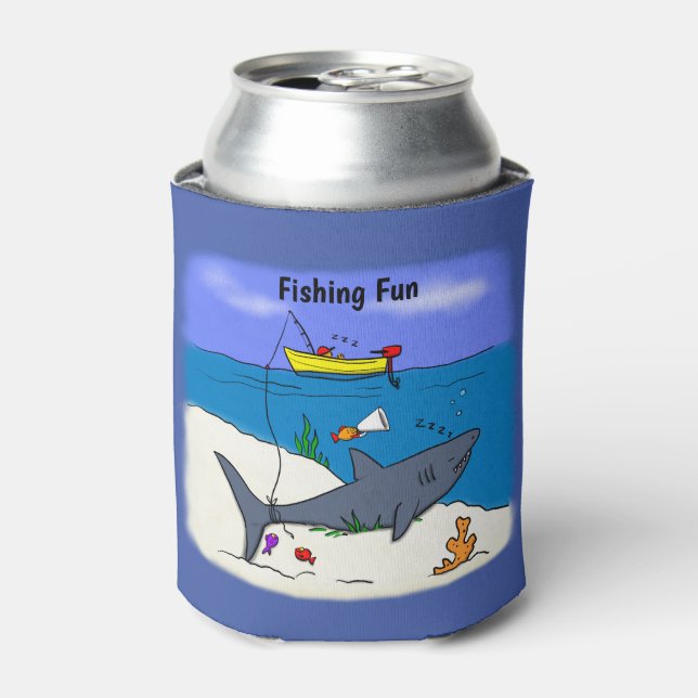 Enfriador De Latas Pescado gracioso y personalizado de pesca con dise (Lata Anverso)
