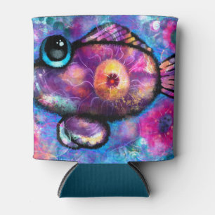 Enfriador De Latas Pescado morado Verde azulado de púrpura náutico co