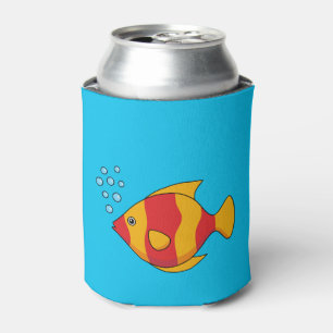 Enfriador De Latas Pescado tropical Naranja rojo