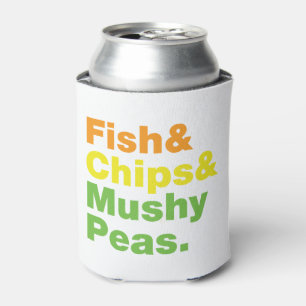 Enfriador De Latas Pescados y chuletas y guisantes.