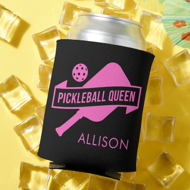 Enfriador De Latas Pickleball rosa trenzado y moderno (Subido por el creador)