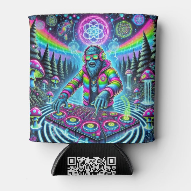 Enfriador De Latas 🚀 Pie Grande Acaba De Levantar Sus Koozies. 🌌 (Anverso)