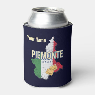 Enfriador De Latas Piedmont Italia Retro Región Mapa Pasta de cosecha