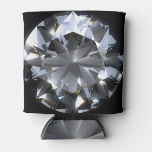 Enfriador De Latas Piedra de diamante: destello del espacio negro.