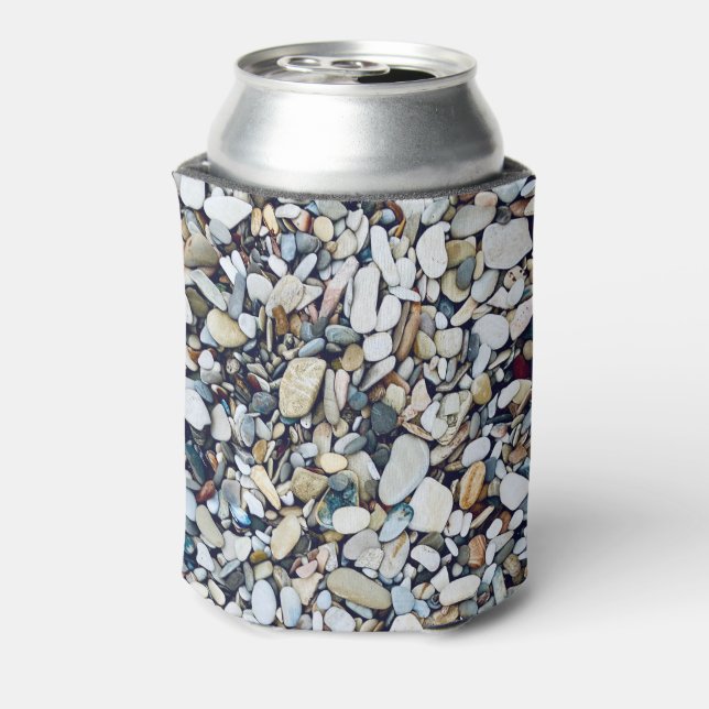 Enfriador De Latas Piedras de playa Pebbles (Reverso de la lata)