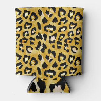Enfriador De Latas Piel Animal, Watercolor Leopard Seamless.