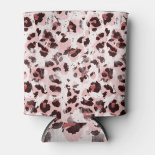 Enfriador De Latas Piel de animales leopardo: Elegancia de tinte de t