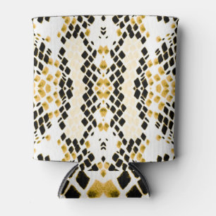 Enfriador De Latas Piel de serpiente de acuarela: Grunge Exotic Patte