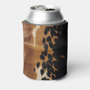 Enfriador De Latas Piel de vaca Black Brown Gold