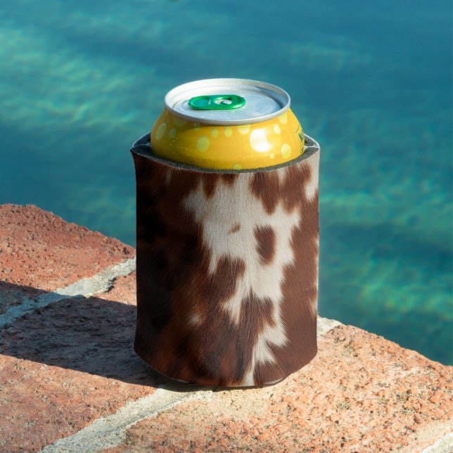 Enfriador De Latas Piel de vaca blanco negro marrón (Piscina in situ)