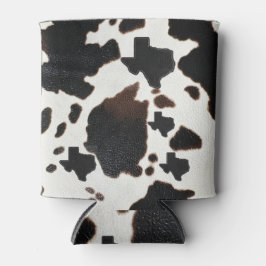 Enfriador De Latas Piel de vaca Imprimir Texas