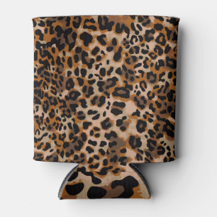 Enfriador De Latas Piel Jaguar: Patrón animal sin foco