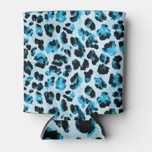 Enfriador De Latas Piel leopardo Cheetah: tinte vinícola acuarela