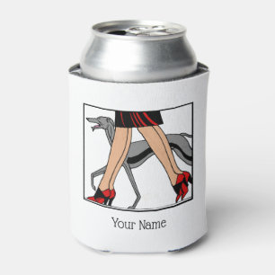 Enfriador De Latas Piernas Art Deco Mujeres Greyhound Whippet Dog R