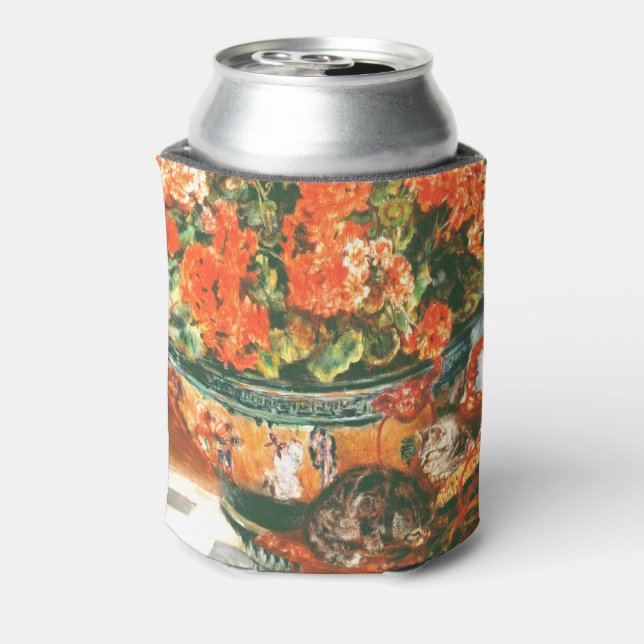 Enfriador De Latas Pierre-Auguste Renoir Geraniums And Cats (Reverso de la lata)