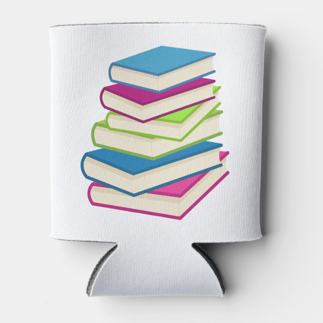 Enfriador De Latas Pila De Libros Coloridos (Anverso)