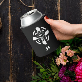 Enfriador De Latas Piloto de cráneo y hélice de avión, Minimalista, n