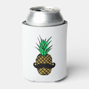 Enfriador De Latas Piña tropical divertida con el bigote