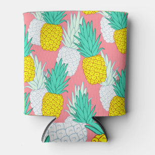 Enfriador De Latas Piñas Tropicales: Moda Personalizado Roja.