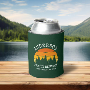 Enfriador De Latas Pine Trees de Reunión Familiar Verde Abierto