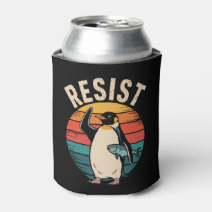 Enfriador De Latas Pingüino Divertido Resiste Protesta Contra Arancel