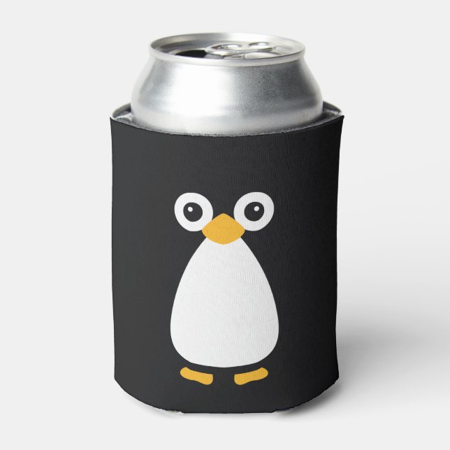 Enfriador De Latas Pingüino vectorial (Lata Anverso)